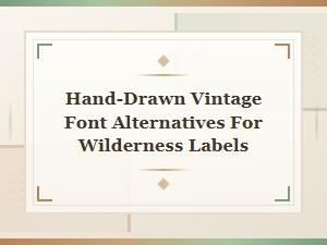 Hand-Drawn Vintage Fonts for Wilderness Labels